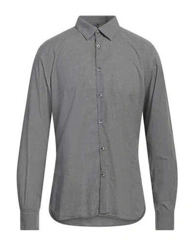 Aglini Man Shirt Grey Size 17 Cotton