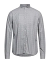 Aglini Man Shirt Grey Size 17 Cotton In Grey