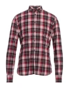 Aglini Man Shirt Mauve Size 17 Cotton In Purple