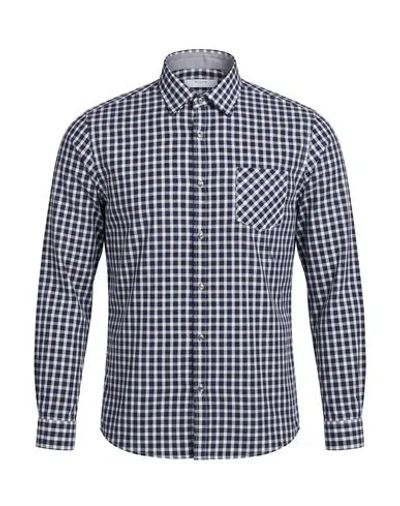 Aglini Man Shirt Navy Size 15 ½ Cotton