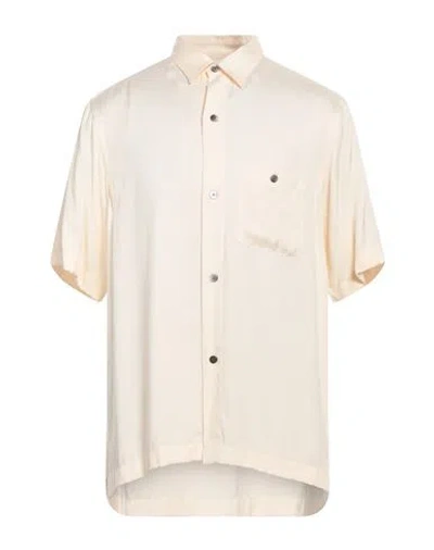 Aglini Man Shirt Light Yellow Size 16 Viscose
