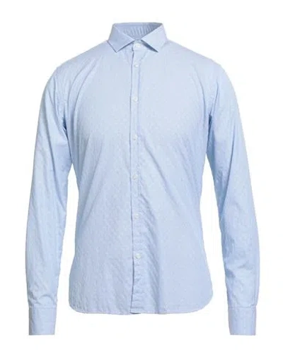 Aglini Man Shirt Sky Blue Size 17 ½ Cotton