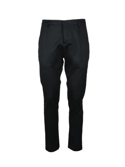 Aglini Multicolor Cotton-blend Pants In Black