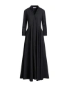 Aglini Woman Maxi Dress Black Size 8 Cotton, Polyamide, Elastane In Black