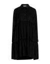 Aglini Woman Midi Dress Black Size 4 Cotton In Black