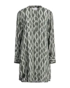 Aglini Woman Short Dress Military Green Size 4 Viscose In Green