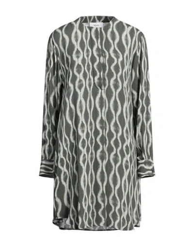 Aglini Woman Mini Dress Military Green Size 10 Viscose