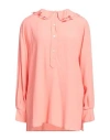Aglini Woman Shirt Salmon Pink Size 6 Acetate, Silk