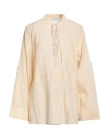 Aglini Woman Top Ivory Size 6 Cotton, Nylon In White