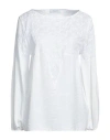 Aglini Woman Top White Size 6 Polyester, Viscose In White