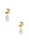 Agmes Baroque Juliette Earrings In Gold Vermeil & Pearl