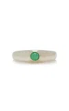 Agmes Cara Sterling Silver Jade Ring
