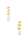Agmes Flora Earrings In Gold Vermeil