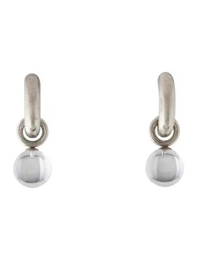 Pre-owned Agmes Glass Bead Hoop Sonia Drop Earrings In Multicolor