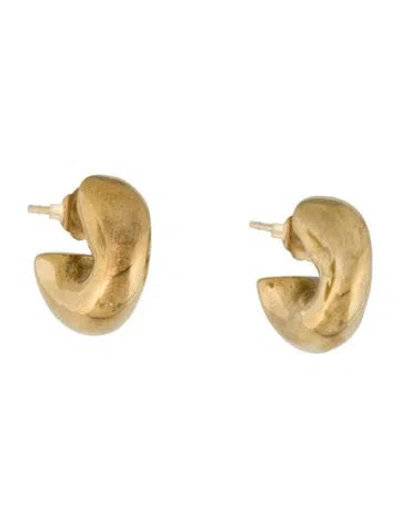 Pre-owned Agmes Mini Dahlia Huggie Hoop Earrings In Multicolor