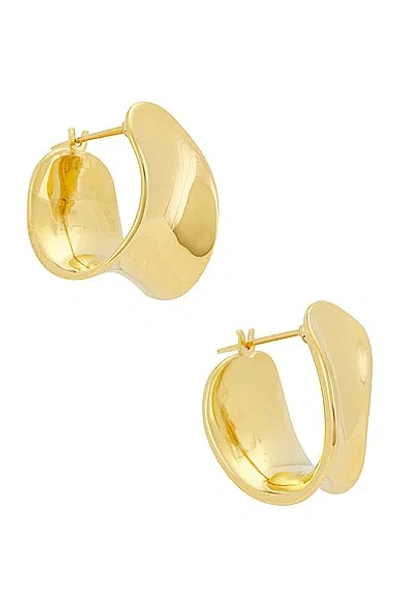 Agmes Mini Laila Hoop Earrings In Gold Vermeil