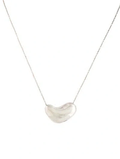 Pre-owned Agmes Sculpted Heart Pendant Chain Necklace, 16" In Multicolor