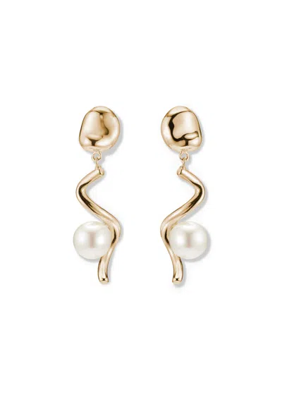 Agmes Short Teneille 18k Gold Vermeil Earrings