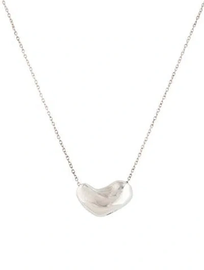 Pre-owned Agmes Small Sculpted Heart Pendant Necklace, 16.5" In Multicolor