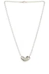Agmes Small Sculpted Heart Pendant Necklace In Sterling Silver