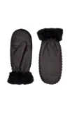 Agnelle Alix Shearling Mittens In Black