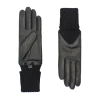 Agnelle Cecilia Leather Gloves With Knitted Cuff In Black