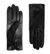 Agnelle Chloe Woven Lambskin Glove Lined In Black