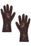 Agnelle Christina Gloves In Brown