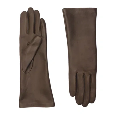 Agnelle Christina Lambskin Glove Lined In Brown