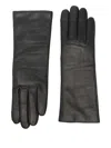 Agnelle "christina" Nappa Leather Cashmere Gloves In Black