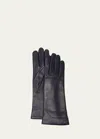 Agnelle Classic Leather Gloves In Baltique