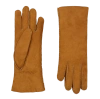 Agnelle Denise Double Face Fingerless Lambskin Glove In Brown