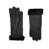 Agnelle Denise Double Face Lambskin Glove In Black