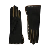 Agnelle Diane Lambskin Glove With Cashmere Lining And Contrast Details In Black