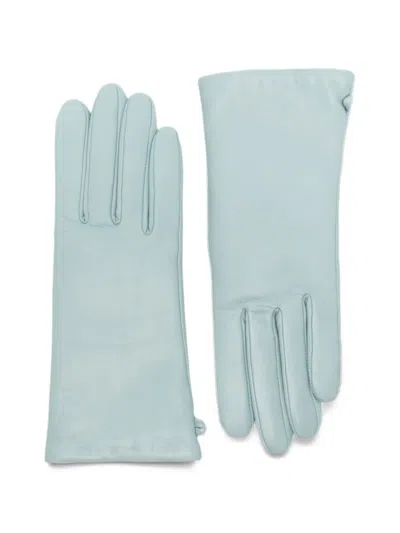 Agnelle Inès Button-detail Gloves In Blue