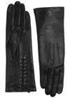 Agnelle Klara Leather Gloves In Black
