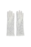 Agnelle Lace Gloves In White
