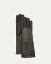 Agnelle Christina Leather Gloves In Riviera