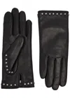 Agnelle Marianne Stud-embellished Leather Gloves In Black