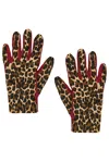 Agnelle Susan Pony Hair Gloves In Animal Print