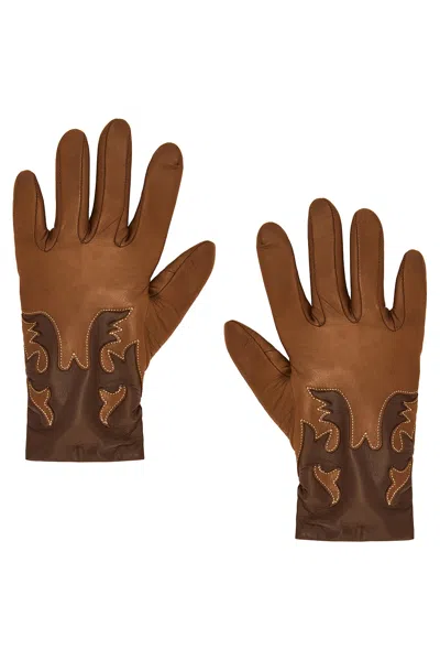 Agnelle Trissy Gloves In Brown