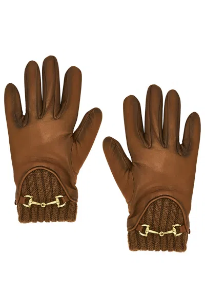 Agnelle Valy Gloves In Brown