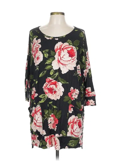 Pre-owned Agnes & Dora 3/4 Sleeve Blouse In Black