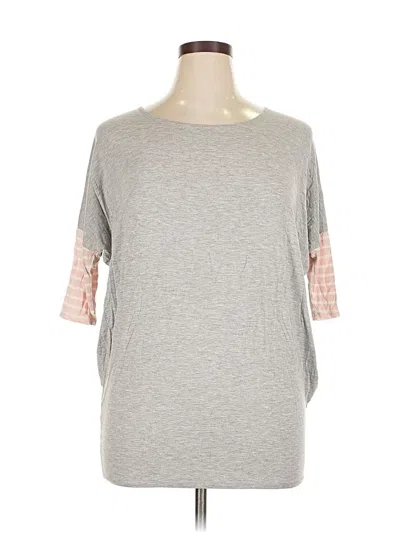 Pre-owned Agnes & Dora 3/4 Sleeve T-shirt In Gray