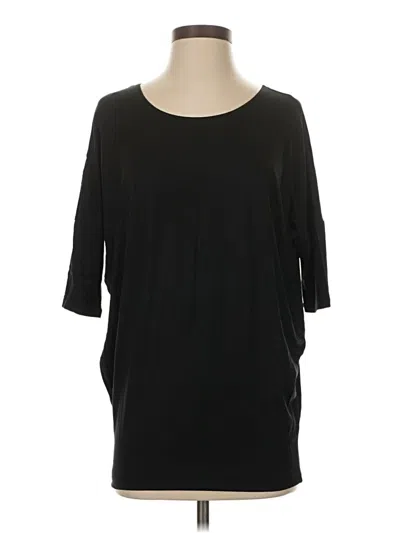 Pre-owned Agnes & Dora 3/4 Sleeve Top Black Boatneck Tops