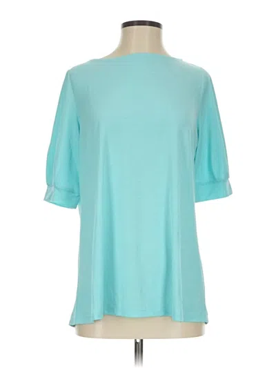 Pre-owned Agnes & Dora 3/4 Sleeve T-shirt In Blue