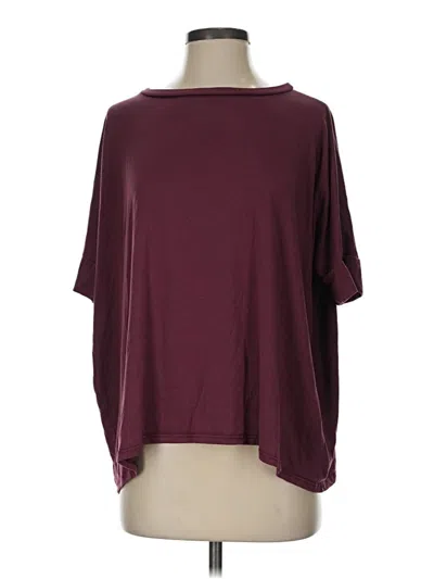 Pre-owned Agnes & Dora 3/4 Sleeve T-shirt In Burgundy