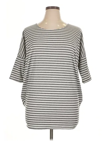 Pre-owned Agnes & Dora 3/4 Sleeve T-shirt In Gray