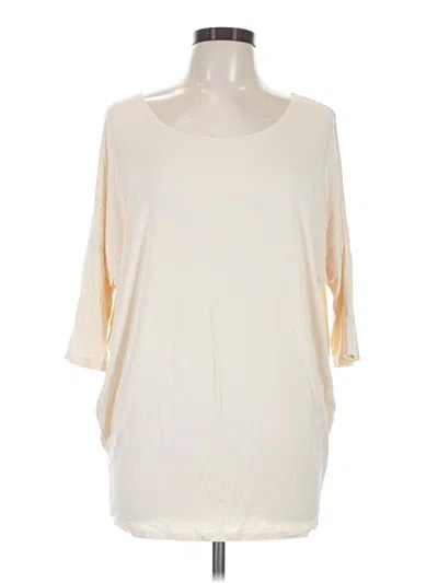 Pre-owned Agnes & Dora 3/4 Sleeve T-shirt In Ivory