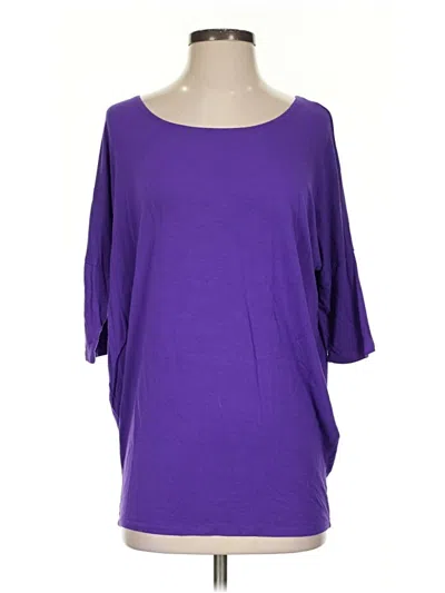 Pre-owned Agnes & Dora 3/4 Sleeve T-shirt In Purple